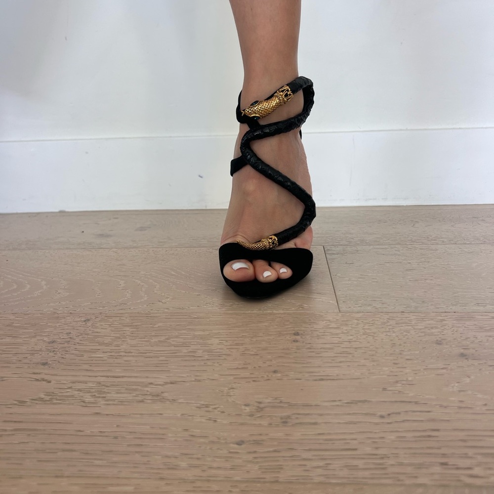 Shoes still for sale!- Sexy black snake heels